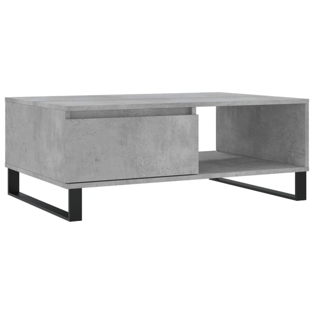 Vidaxl Konferenčný stolík betónovo sivý 90x60x35 cm kompozitné drevo